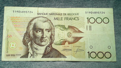 1000 Francs Belgia franci ND (1980 - 1996) / Franci / Frank (2) foto