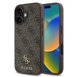 Husa pentru iphone 16 - guess hardcase 4g classic magsafe - brown
