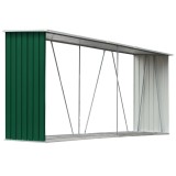 Cumpara ieftin Sopron depozitare lemne, verde, 330x84x152 cm, otel galvanizat