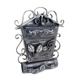 Cutie postala, cu loc pentru ziar oblic, elemente forjate, argintiu, format B5, 38x12.5x51.5 cm, Damech GartenVIP DiyLine