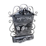 Cutie postala, cu loc pentru ziar oblic, elemente forjate, argintiu, format B5, 38x12.5x51.5 cm, Damech GartenVIP DiyLine