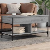 VidaXL Măsuță de cafea gri sonoma 100x50x50 cm lemn prelucrat și metal 845369