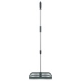 vidaXL Greblă pentru frunze 2-&icirc;n-1, verde &icirc;nchis, 157 cm PP