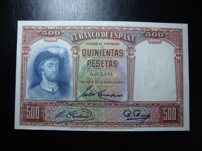 SPANIA 500 PESETAS 1931 EXCELENTA