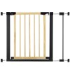 Poarta de siguranta Safety Gate pentru scari, ajustabila, din lemn cu structura otel, 82-89cm, negru maro Household NewTrend