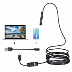 Camera Endoscop foto video pentru spatii inguste rezistenta la apa, 2m, USB, rezolutie 1280x960 foto
