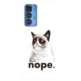 Husa compatibila cu Motorola Moto G51 5G model Say nope to everything, Silicon, TPU, Viceversa, Transparent, Carcasa