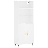 Dulap inalt, alb, 69,5x34x180 cm, lemn compozit