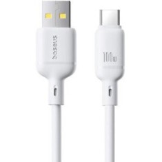 Cablu alimentare si date Baseus Silky, Fast Charging Data Cable pt. smartphone, USB la USB Type-C 100W, 2m, alb foto