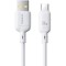 Cablu alimentare si date Baseus Silky, Fast Charging Data Cable pt. smartphone, USB la USB Type-C 100W, 2m, alb