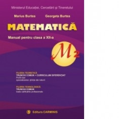 Marius Burtea, Georgeta Burtea-Matematica M2. Manual pentru clasa a XII-a foto