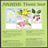 DB1 Flora Mauritius 1977 Flori MS MNH, Nestampilat