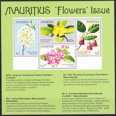 DB1 Flora Mauritius 1977 Flori MS MNH