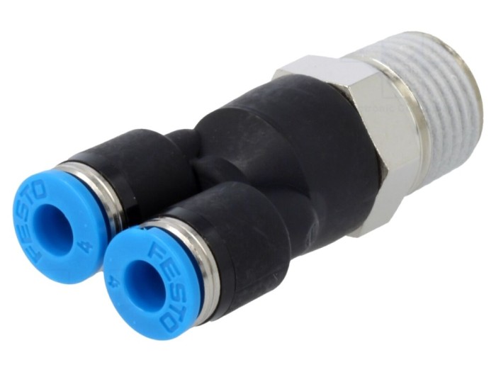 Conector push-in Y, PBT, 4mm