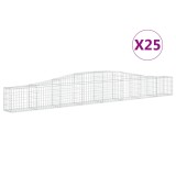 Cumpara ieftin Cosuri gabion arcuite 25 buc, 400x30x40/60 cm, fier galvanizat