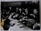 SESIUNEA A XVI -A A C.E.E. , O.N.U. , GENEVA , REPREZENTANTII ROMANIEI , PORTUGALIEI , SPANIEI , SUEDIEI , FOTOGRAFIE DE PRESA APRILIE 1961