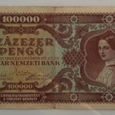 Bancnota Ungaria - 100000 Pengo 1945