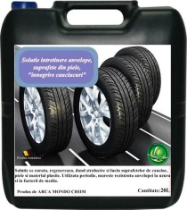 Solutie pentru intretinere anvelope, suprafete din piele, &amp;quot;innegrire cauciucuri&amp;quot; Arca Lux, Bidon 20L foto