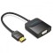 Convertor video Vention,HDMI(T) la VGA (M) si Jack 3.5mm (M),0.15m, rezolutie maxima 1080p la 60 Hz,conectori auriti, 5V/1A, invelis PVC si ABS, negru
