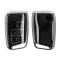 Husa Cheie Auto Kwmobile pentru VW 3 Butoane, Negru/Argintiu, Silicon, KWM000025EN002C