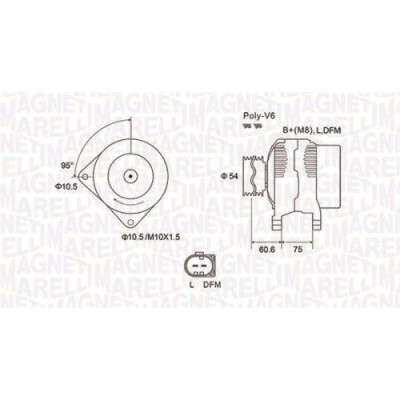 Alternator Bmw 3 (E46), 3 Compact (E46), 3 Touring (E46), X5 (E53); Land Rover Freelander 1 (L314), Freelander 1 Soft Top (L314), 320 d, 330 D, 320 t foto