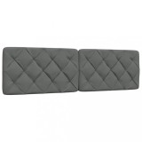 VidaXL Pernă pentru tăblie de pat, gri &icirc;nchis, 180 cm, material textil