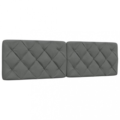 Gossi perna pentru tablie de pat, gri inchis, 180 cm, material textil foto