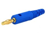 Mufă banană 4mm 32A albastră