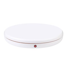 Masa Foto Rotativa Puluz 45 cm , Platforma Motorizata 360 cu Telecomanda, 100 kg, Alba