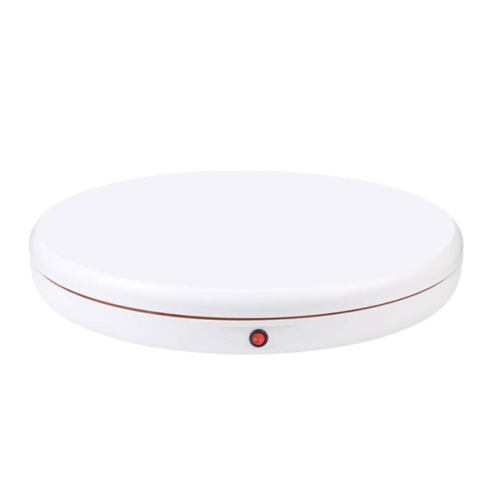 Masa Foto Rotativa Puluz 45 cm , Platforma Motorizata 360 cu Telecomanda, 100 kg, Alba