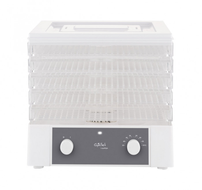 Deshidrator-uscator de alimente GALLET LAPALISSE DES121, 250 W, 5 niveluri, gri