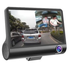 Camera Video Auto Tripla DVR Full-HD, 3 Camere - Fata/Spate/Interior, Ecran 4&#039;&#039;, G Senzor