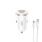 Incarcator auto, PD, 30W, USB, Alb