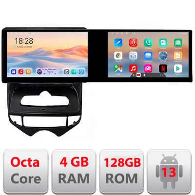 Navigatie Hyundai IX20 2010-2019 Edotec 2 ecrane 8 core 4+128 21.6 inch Incell android Wifi 5Ghz gps internet kit-ix20-automatic CarStore Technology foto