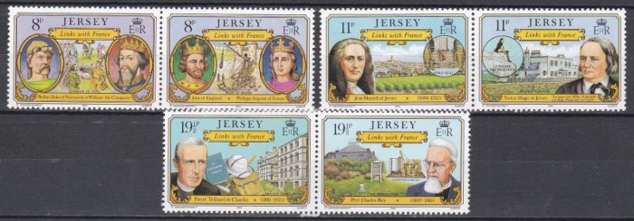 Jersey 1982 - Legături cu Franța - Personalitati, MNH