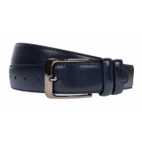 Curea barbati, eleganta pentru costum, latime 3.8cm, bleumarin, piele eco - CK94BL