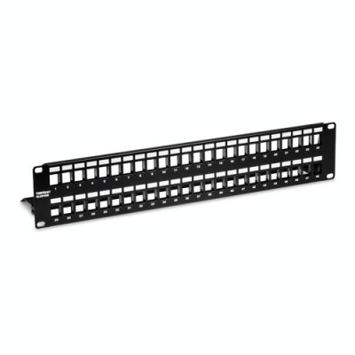 Patch Panel ecranat 48 porturi blank keystone 2U - TRENDnet TC-KP48S foto