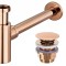 Sifon lavoar universal Auriu Roz + dop tip Click-Clack