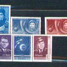 Romania 1961,62 Cosmonautica - LP 516, 516a, 547 - serii neuzate MNH