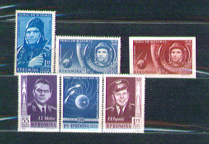 Romania 1961,62 Cosmonautica - LP 516, 516a, 547 - serii neuzate MNH