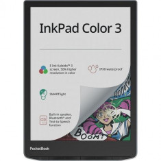E-book Reader PocketBook Inkpad Color 3, Ecran E-Ink 7.8inch, 300ppi, 1GB RAM, 32GB Flash, Linux, Wi-Fi, Bluetooth (Negru)