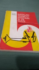 INSTALATII TEHNICO-SANITARE SI DE GAZE CLASA XII 1981