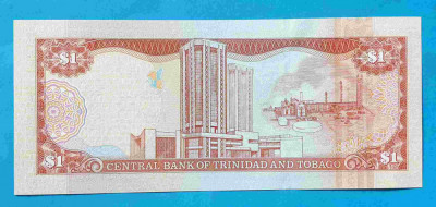 Bancnota veche Trinidad &amp;amp; Tobago 1 Dollar 2002 UNC bancnota Necirculata SUPERBA foto