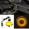 Fir neon auto electroluminiscent El Wire 3m cu lumina Galbena cu droser si mufa bricheta