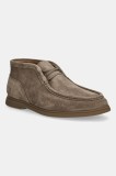 BOSS pantofi de piele &icirc;ntoarsă Sienne culoarea maro, 50548119