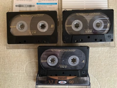Lot 3 Casete MAXELL XL II CrO2 - Inregistrate o singura data - 1 foto