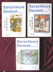 Curs de limba germana SPRACHKURS DEUTSCH, Vol.1+2+3, Colectiv autori, 1993 foto