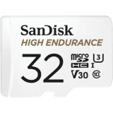 Card Memorie microSDHC SanDisk High Endurance, 32Gb, Clasa 10 / UHS-1 U3, Cu Adaptor SDSQQNR-032G-GN6IA