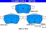 ATE 13.0460-7122.2 set placute frana,frana disc