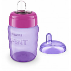 Canuta cu tetina de formare, Philips Avent, 9 luni+, 260 ml, Violet